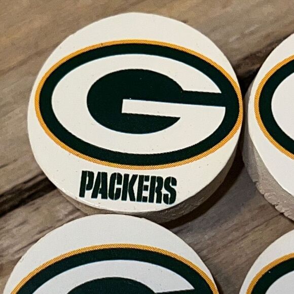 Vintage Green Bay Packers Button Covers Set Of 4 - Picture 2 of 7
